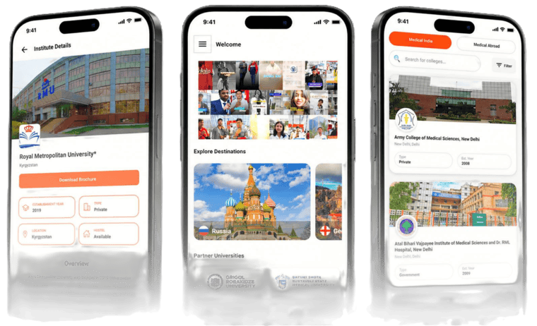 Counselling app screens