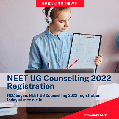 MCC begins NEET UG Counselling 2022 registration today at mcc.nic.in
