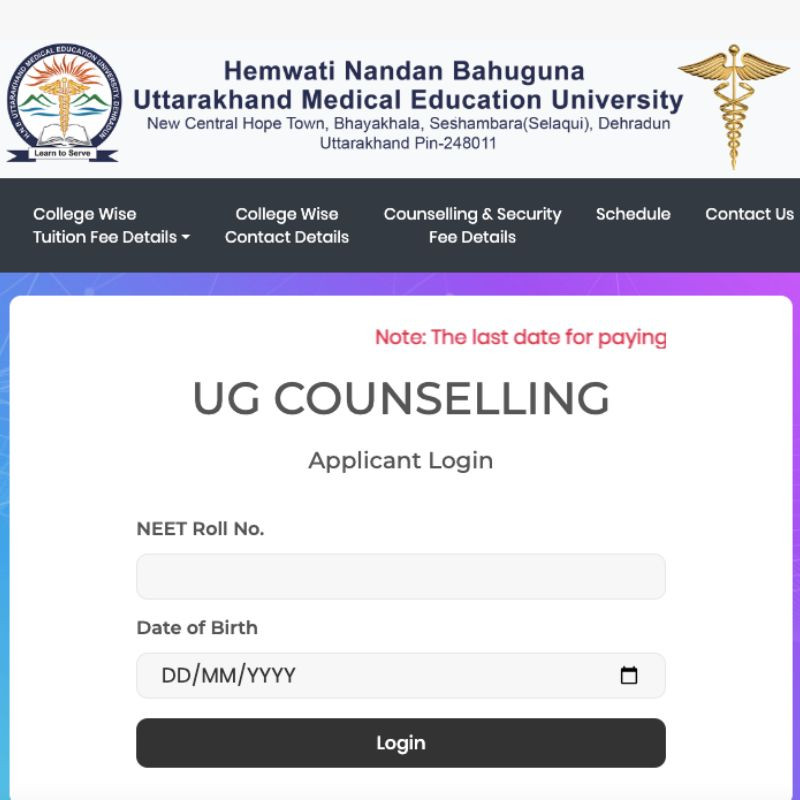 Uttarakhand NEET UG Counselling 2023 Online Registration Started at hnbumu.ac.in