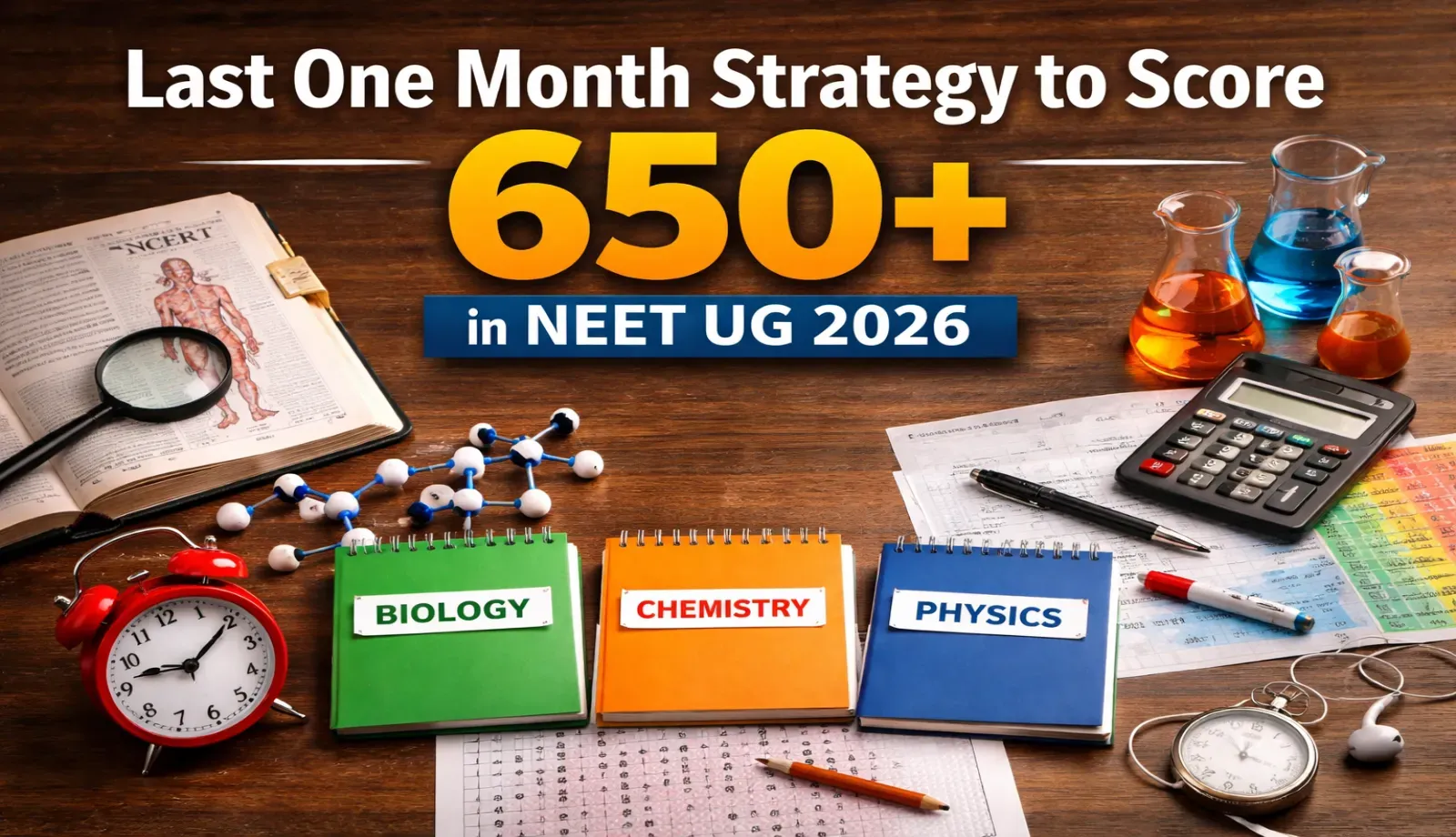 Last One Month Strategy to Score 650+ in NEET UG 2026 – Smart Study Plan for Final 30 Days