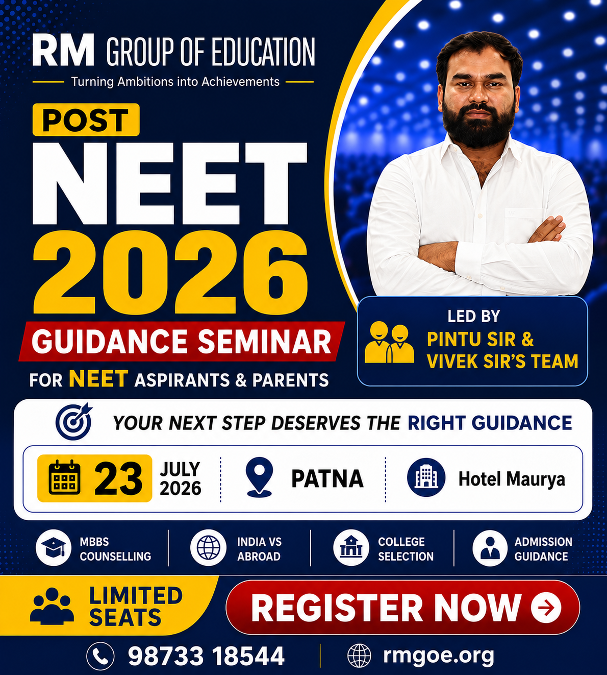 Join the NEET 2026 Guidance Seminar - RM Group Of Education
