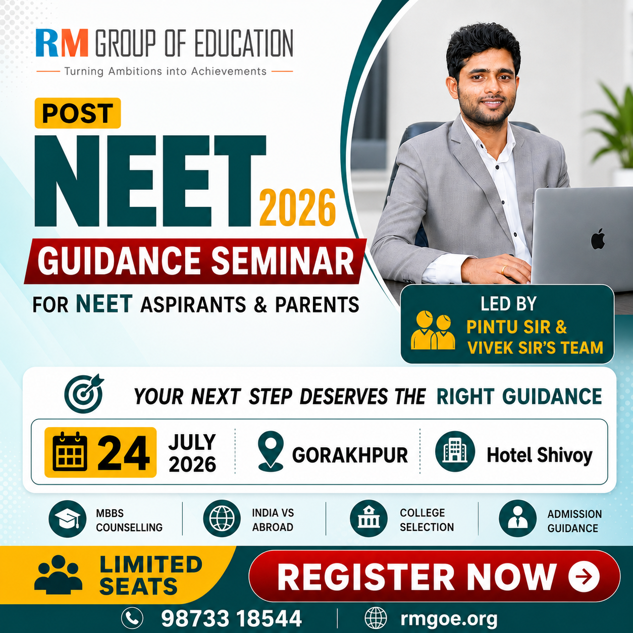 Post NEET Guidance Seminar in Gorakhpur - RM Group Of Education