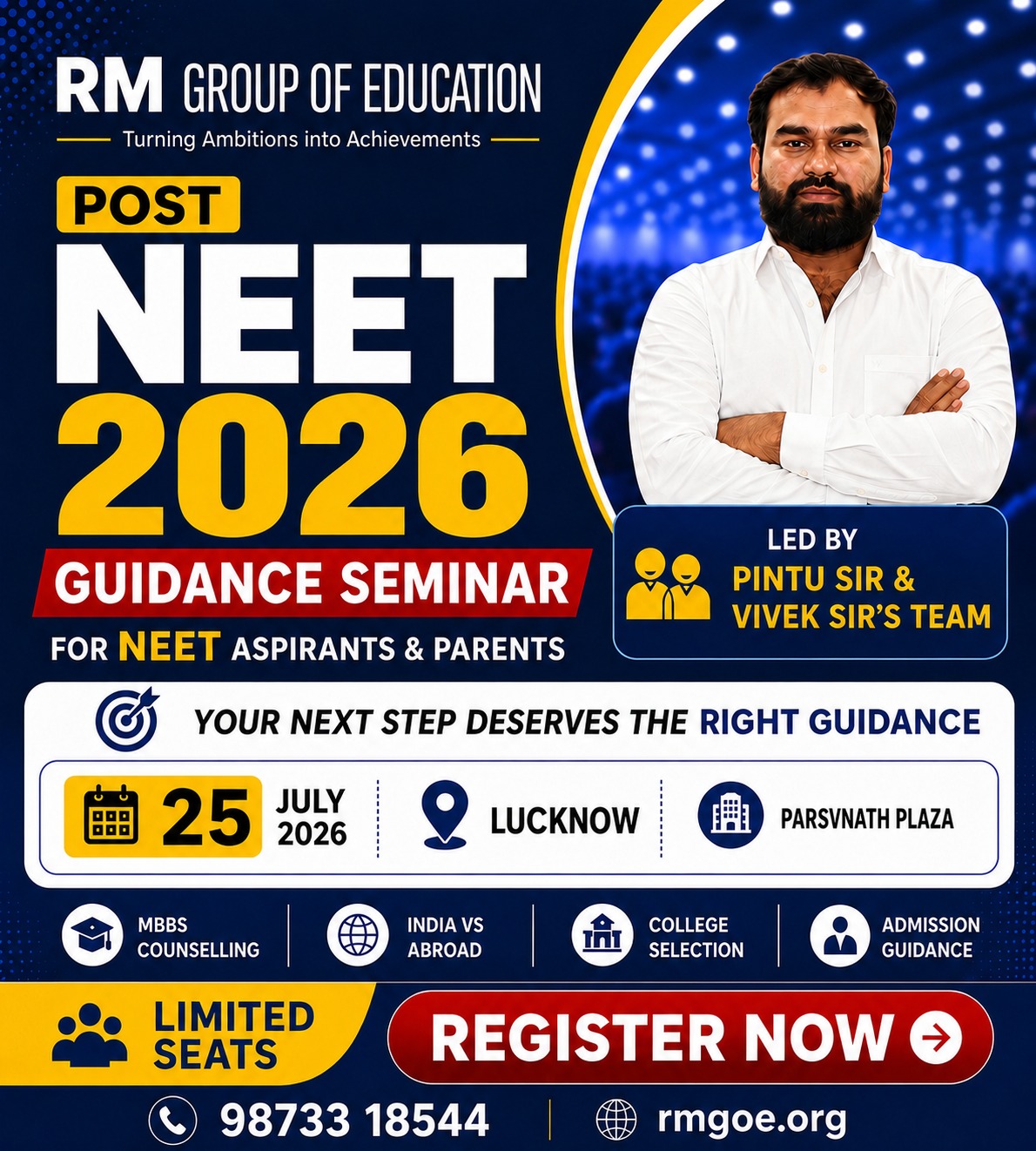 Join the NEET 2026 Guidance Seminar - RM Group Of Education