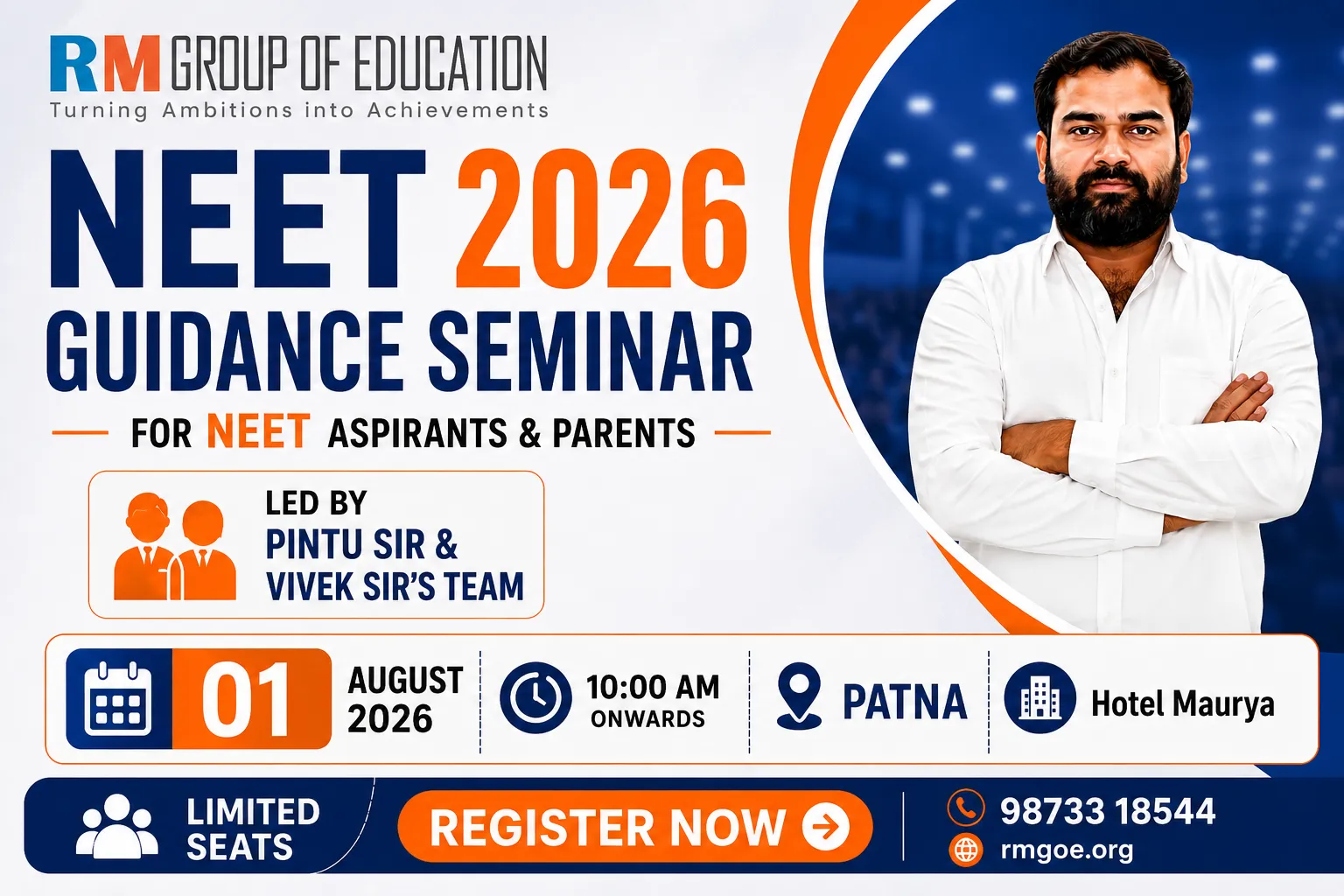 Post NEET Guidance Seminar Patna - RM Group Of Education