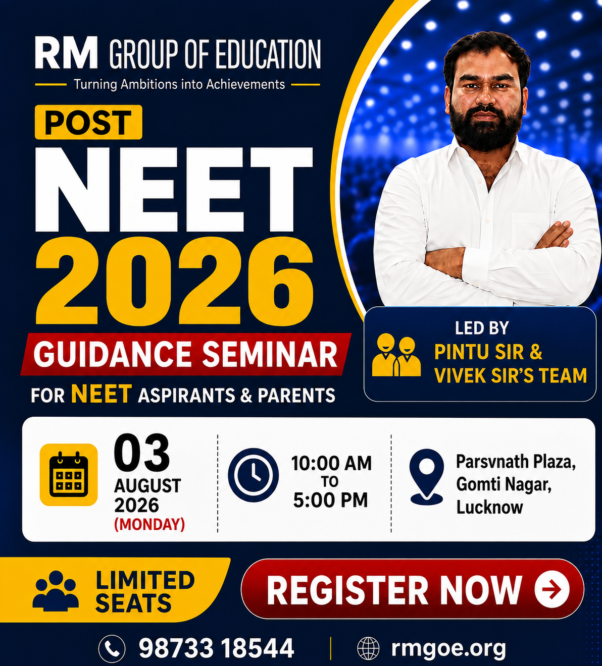 Join the NEET 2026 Guidance Seminar - RM Group Of Education