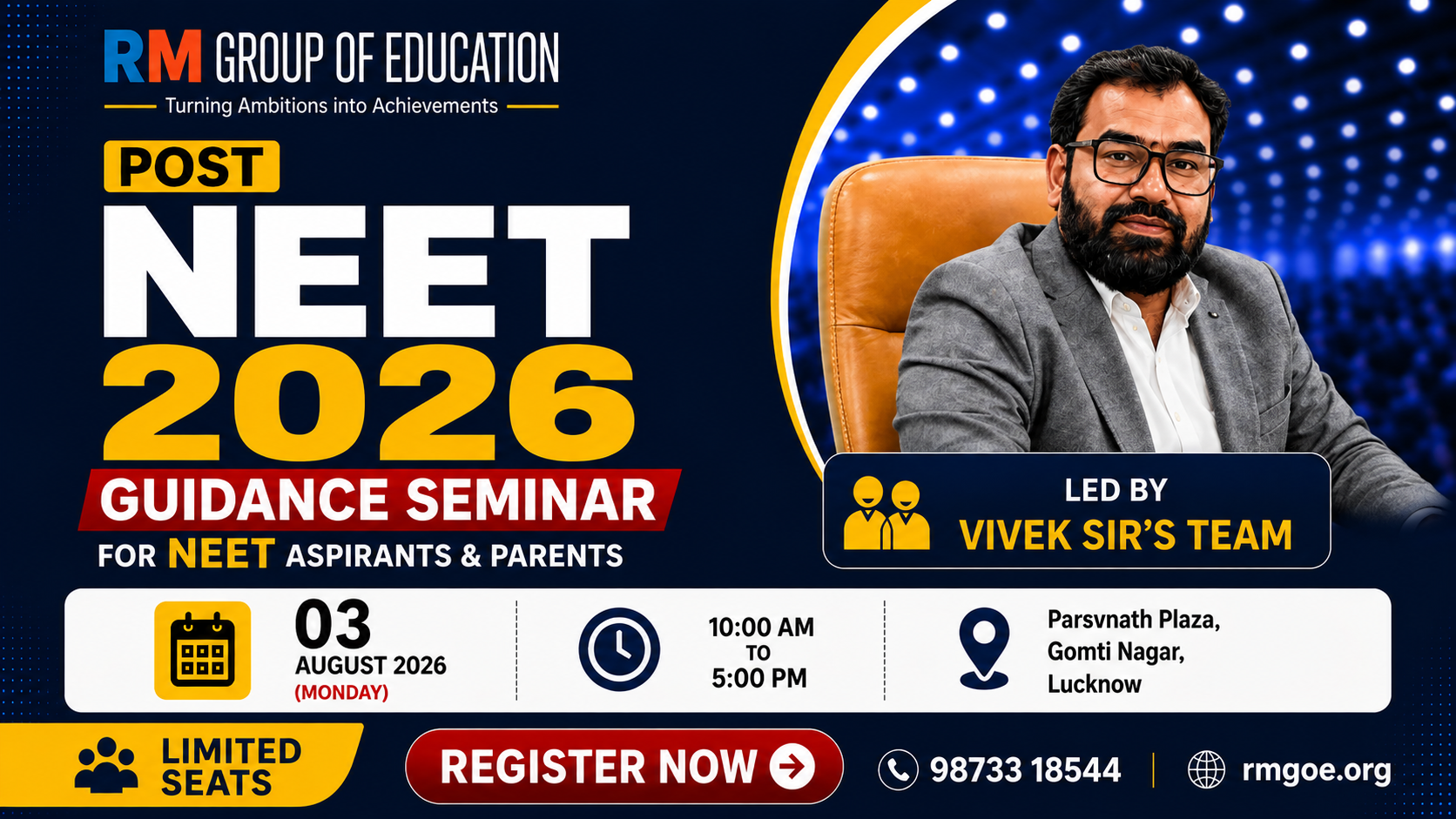 Post NEET Guidance Seminar Lucknow - RM Group Of Education