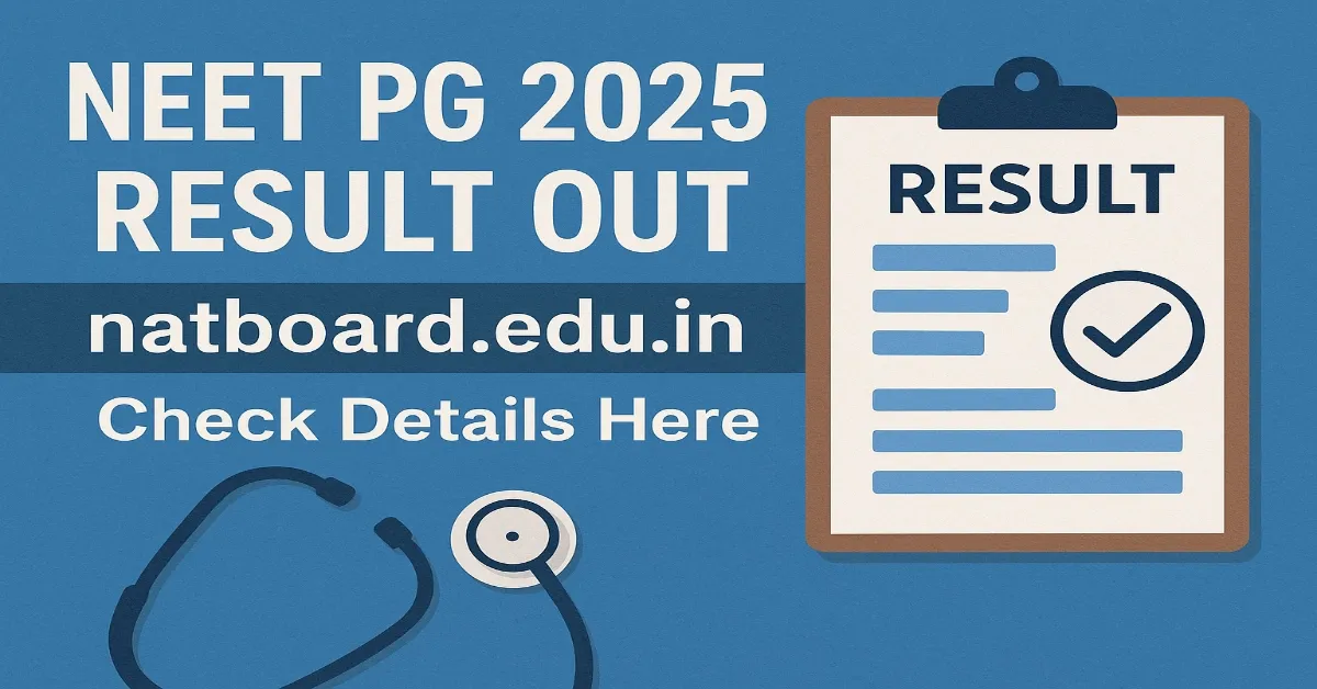 NEET PG 2025 Result Out at natboard.edu.in: Check Details Here