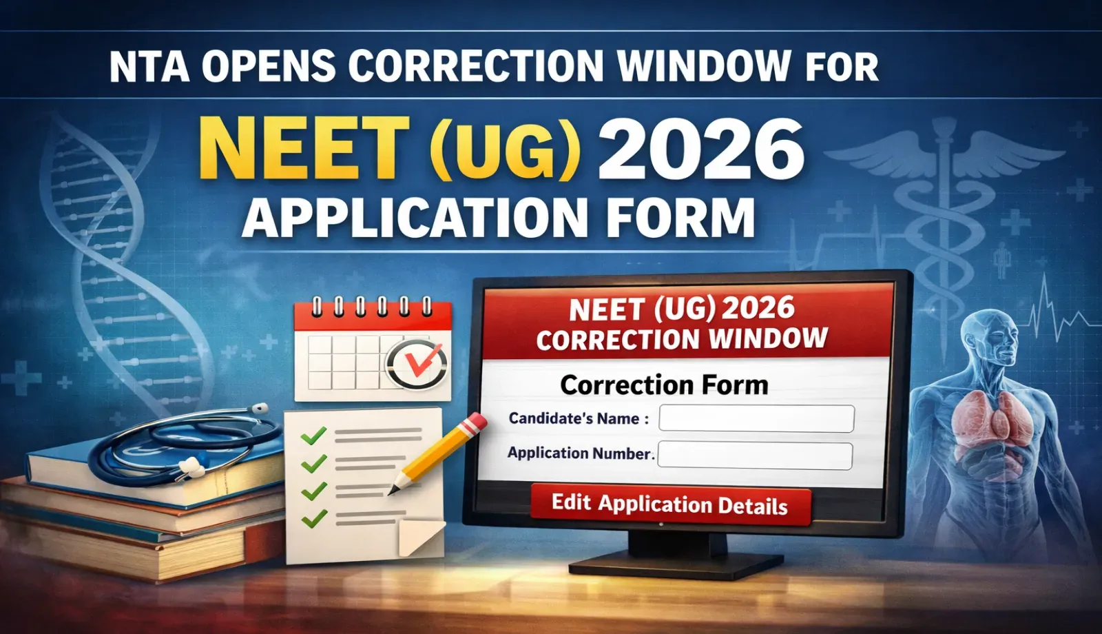Official Notice by National Testing Agency on NEET (UG) 2026 Application Correction Window