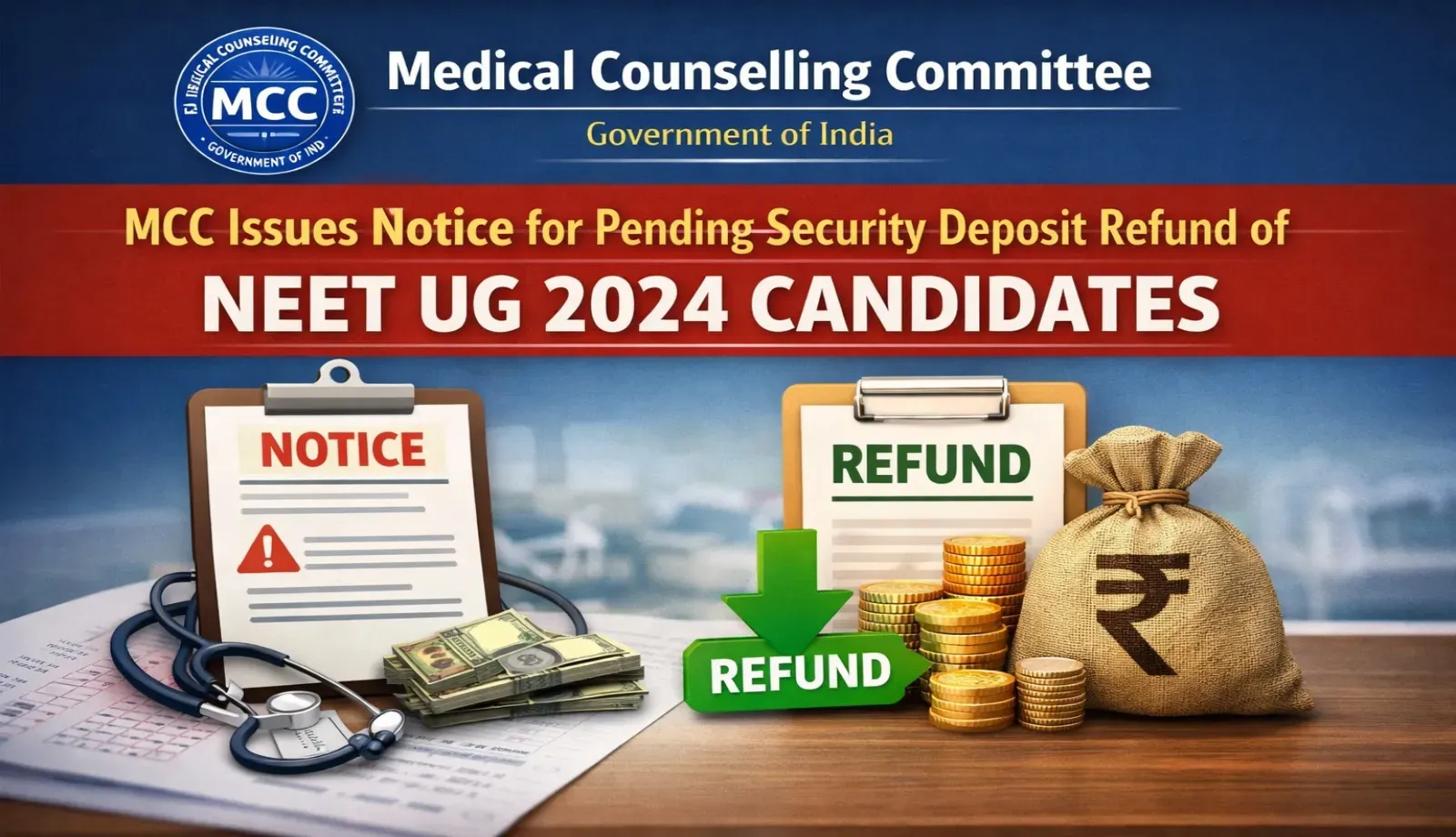 MCC Alert: Submit Annexure A for NEET UG 2024 Refund