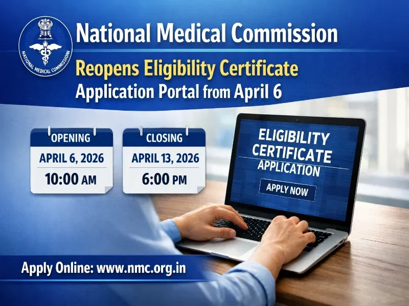 National Medical Commission Reopens Eligibility Certificate Application Portal (April 6–13, 2026)