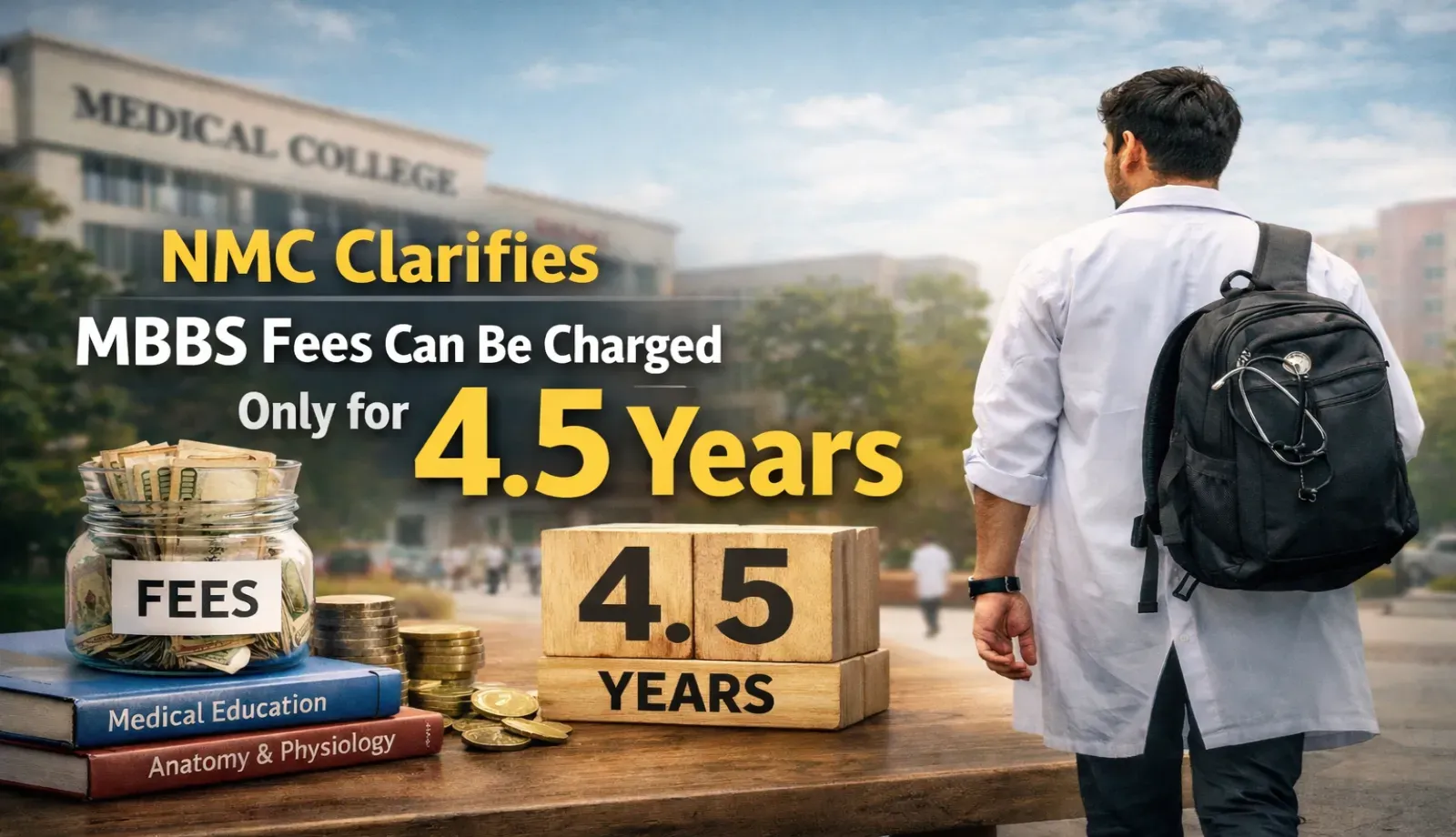 NMC Clarifies MBBS Fees Can Be Charged Only for 4.5 Years of Academic Study