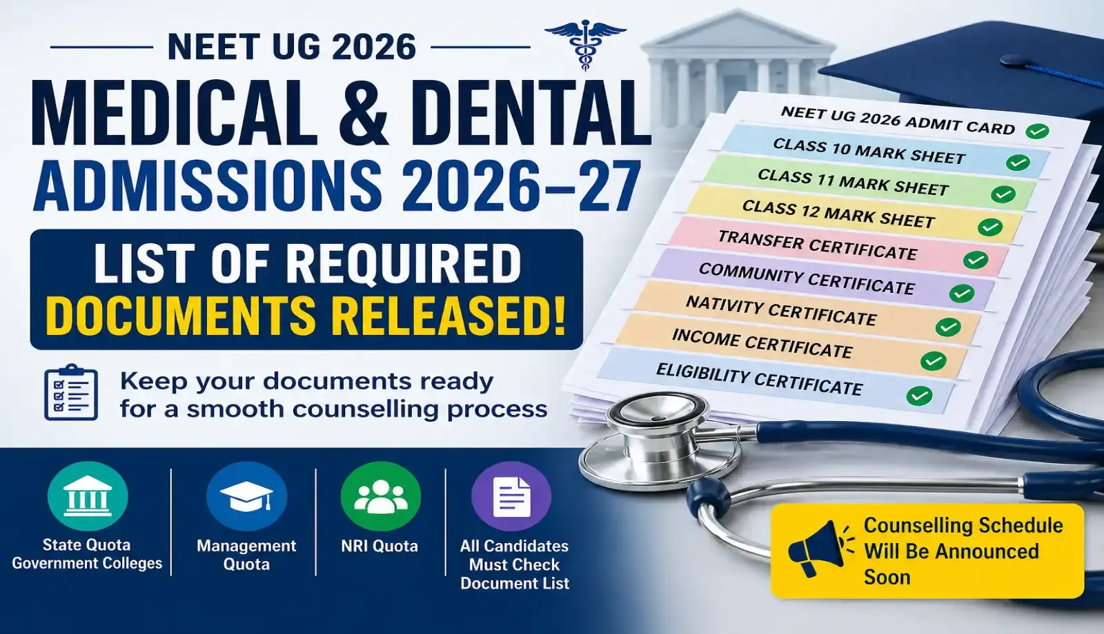 Tamil Nadu NEET UG Admissions