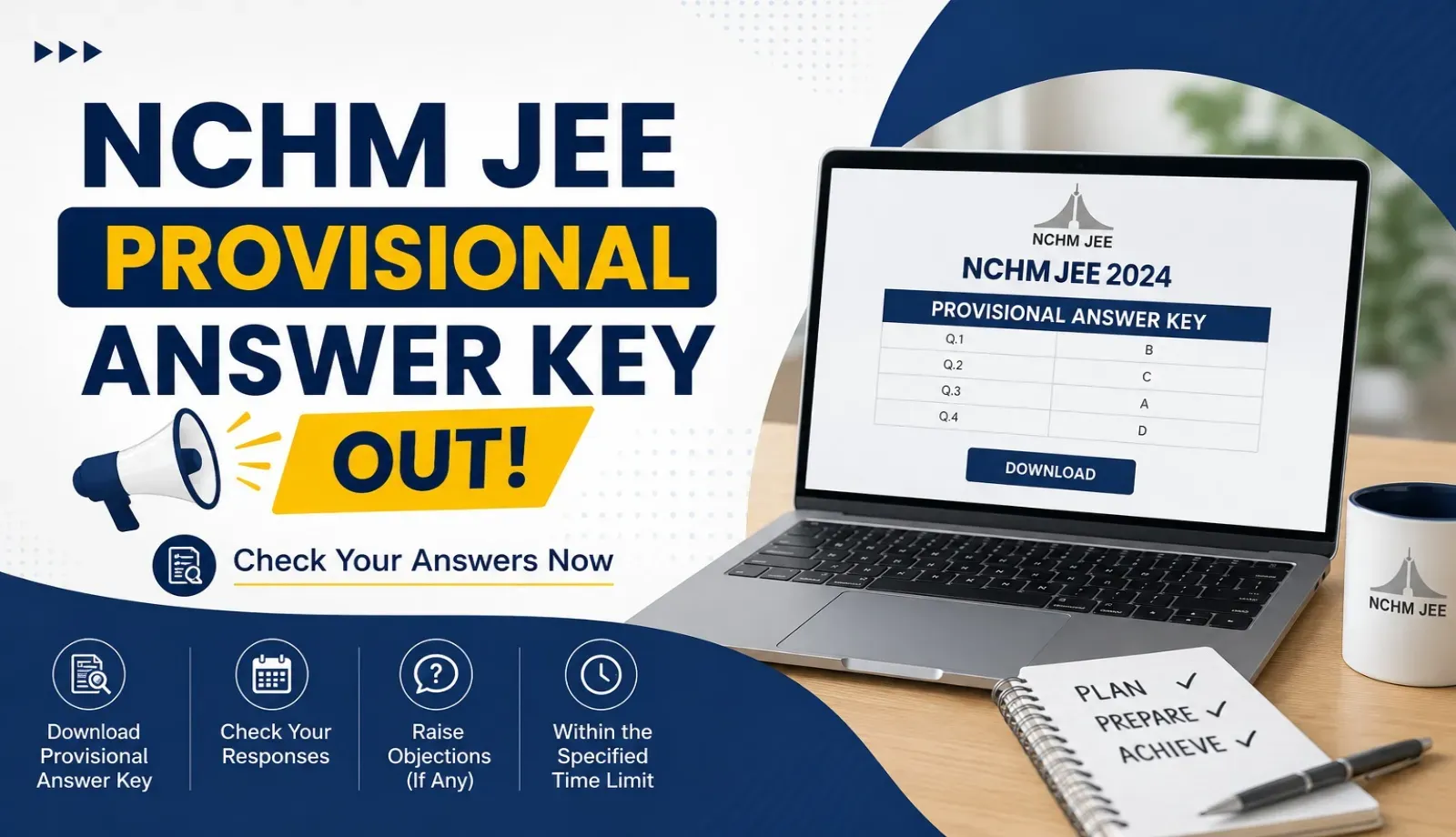 NCHM JEE Provisional Answer Key OUT