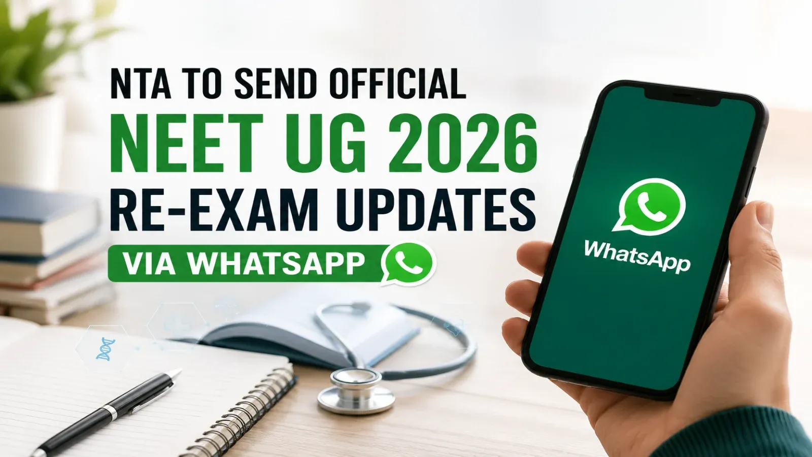 NTA Send Official Re-exam Updates Via Whatsapp