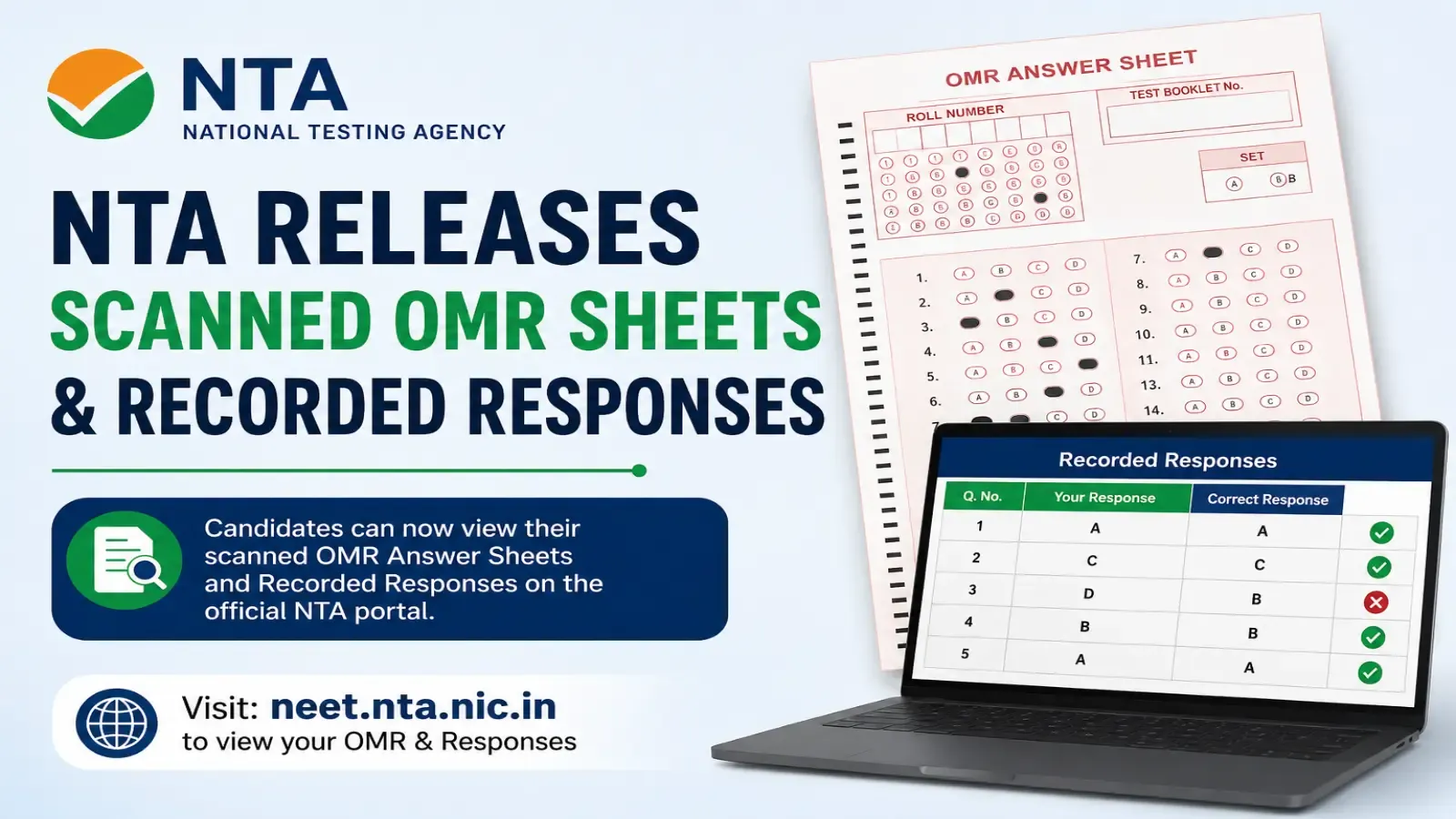 NTA has opened the NEET UG 2026 Re-Exam OMR challenge window