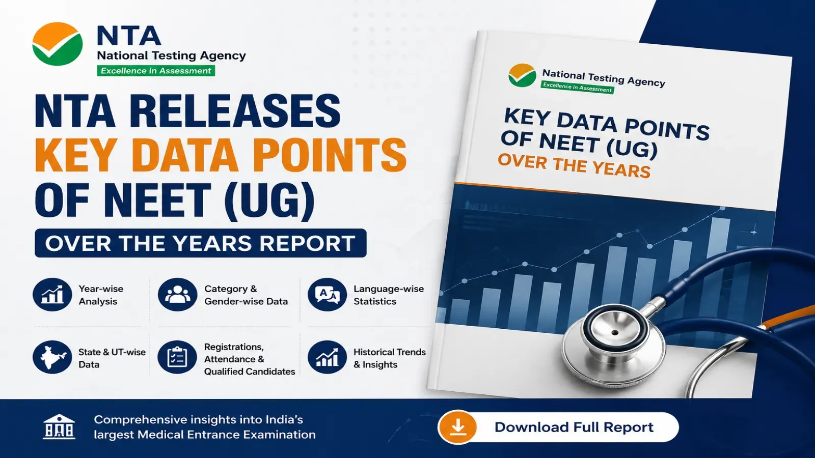 NTA Releases Key Data Points of NEET (UG) Over the Years Report