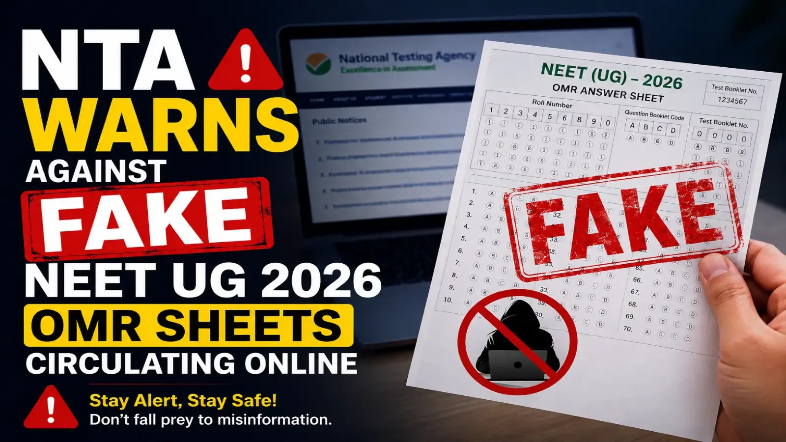NTA Warns Against Fake NEET UG 2026 OMR Sheets Circulating Online