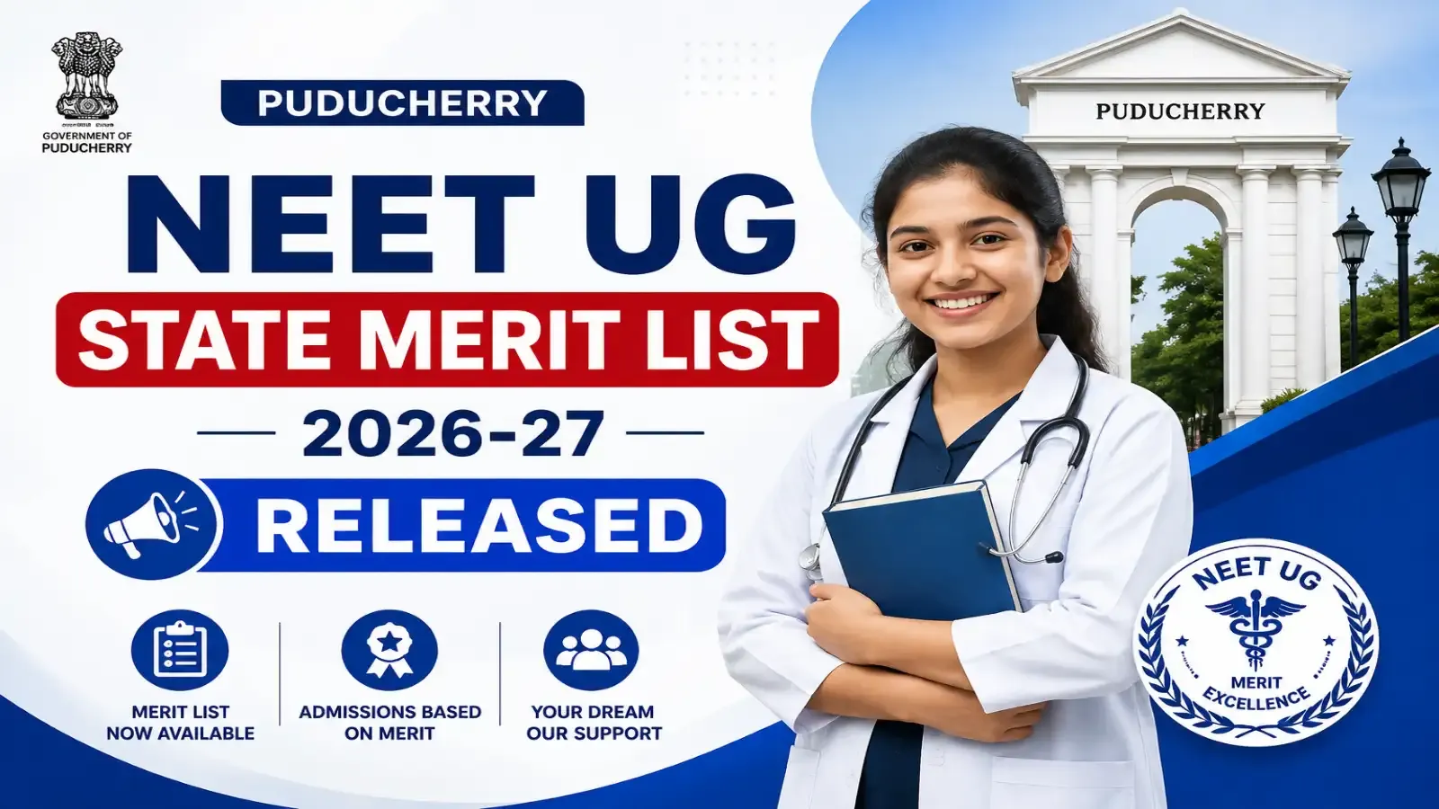 Puducherry NEET UG State Merit List Released