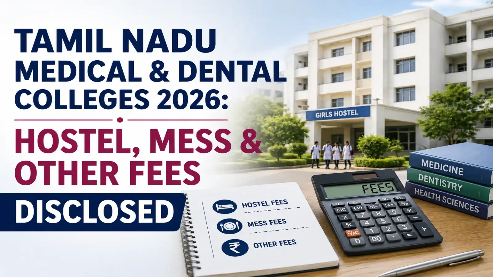 Tamil Nadu Medical & Dental Colleges 2026: Hostel, Mess & Other Fees Disclosed