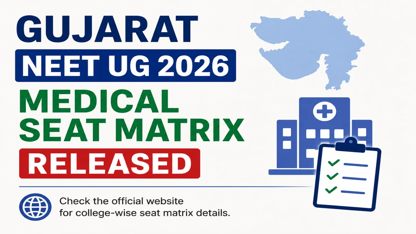 Gujarat NEET UG Medical Seat Matrix Released