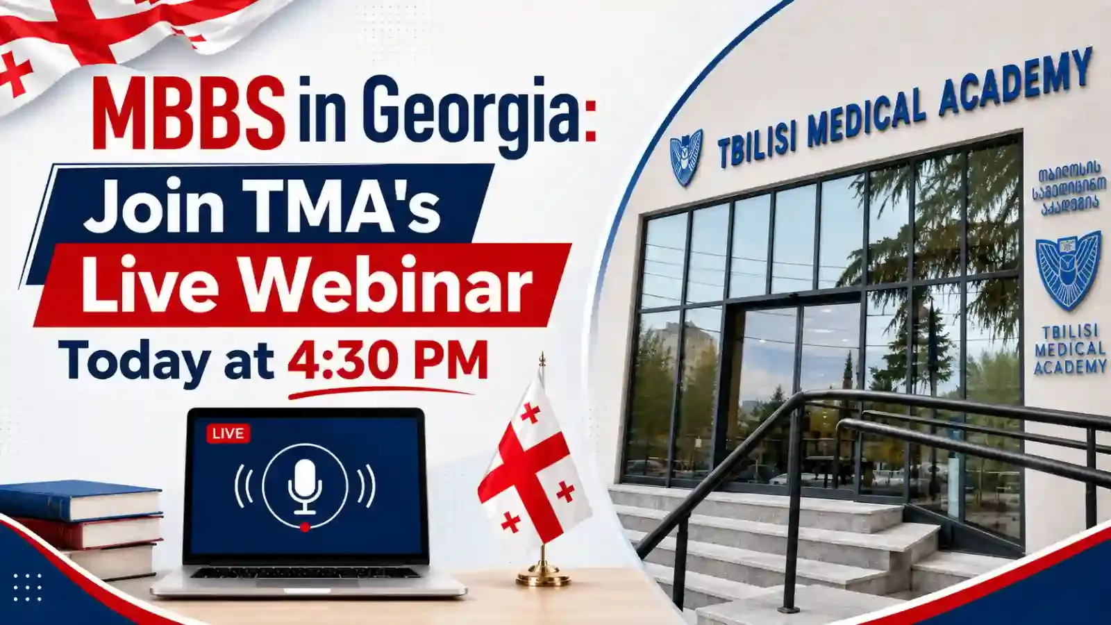 Planning MBBS in Georgia? Join TMA's Live Webinar Today at 4:30 PM for the Real Costs, Curriculum and Campus Life