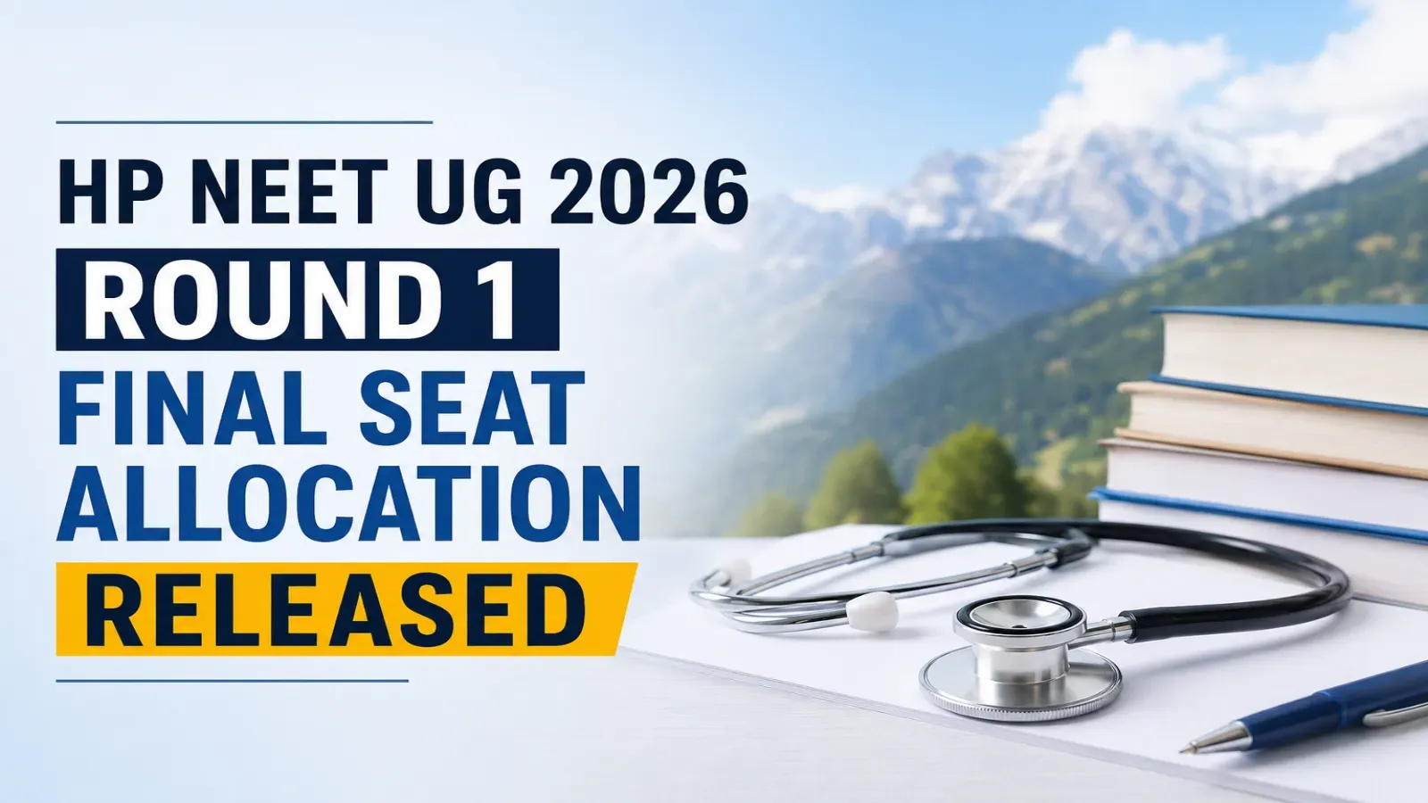 HP NEET UG 2026 Round 1 Final Seat Allocation Released
