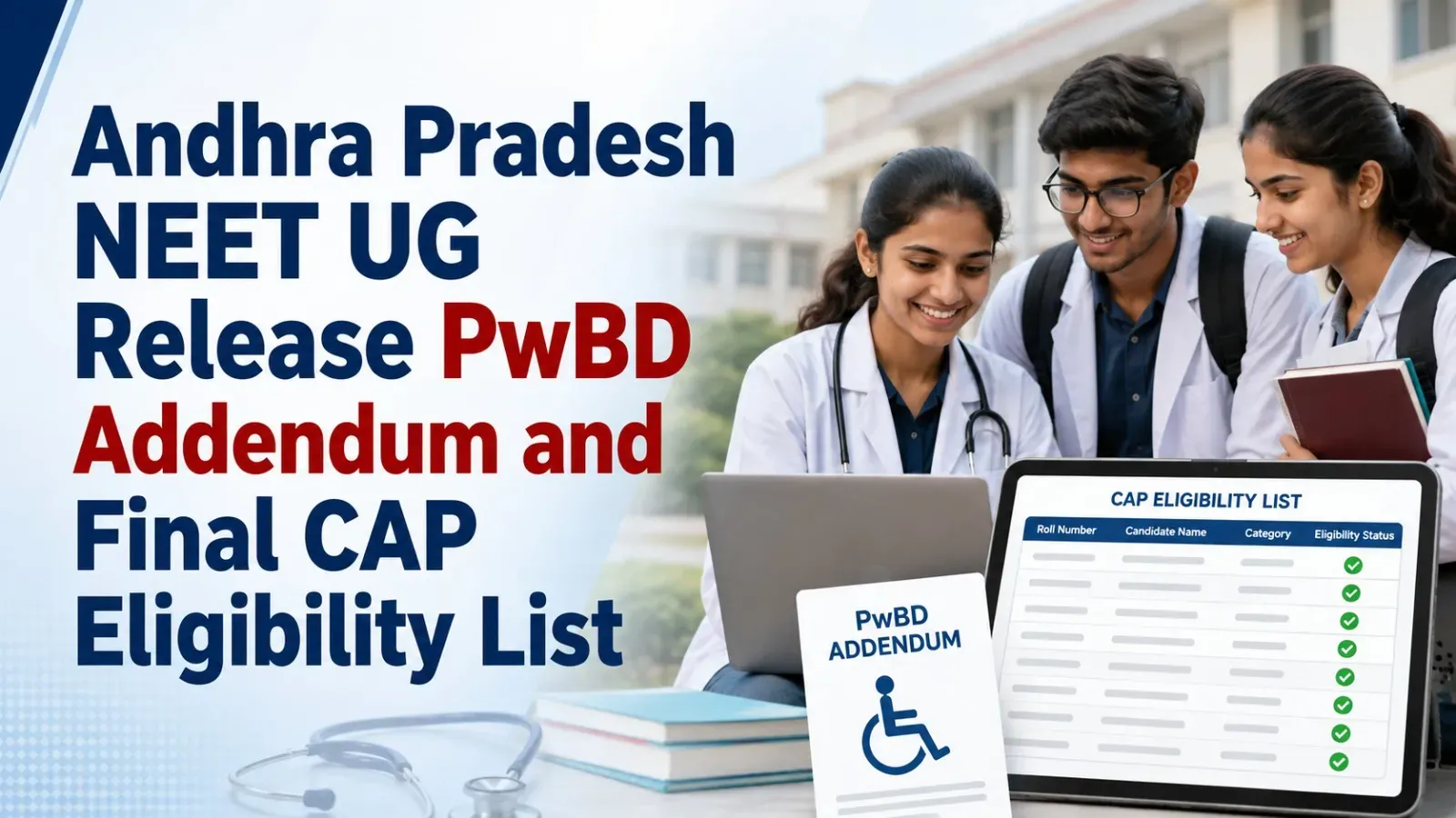 AP NEET UG PwBD & CAP Final Eligibility List Released