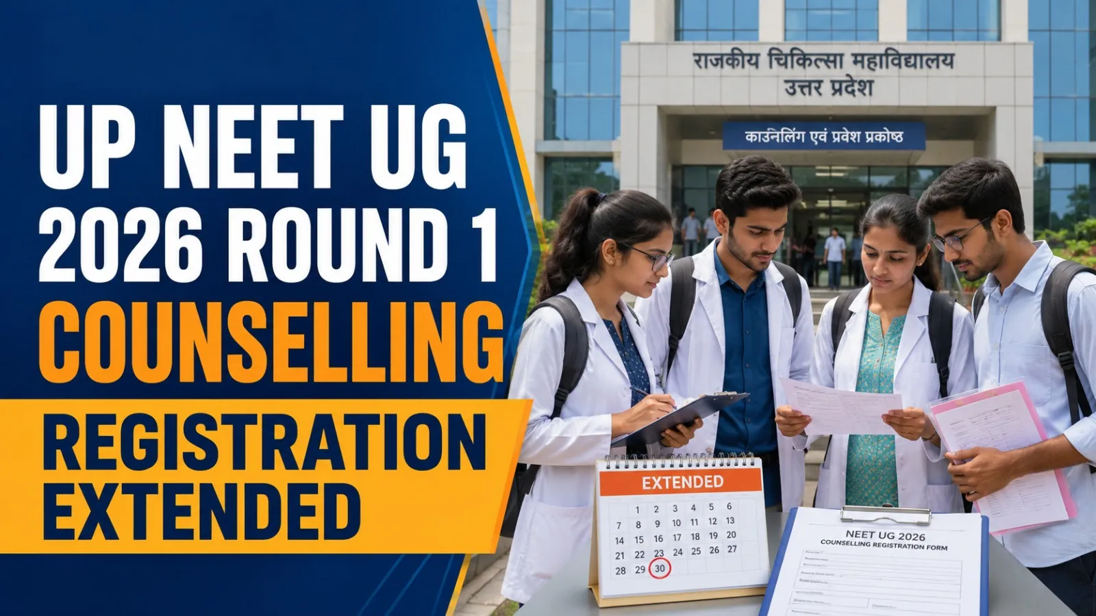 UP NEET UG 2026 Round 1 Registration Deadline Extended