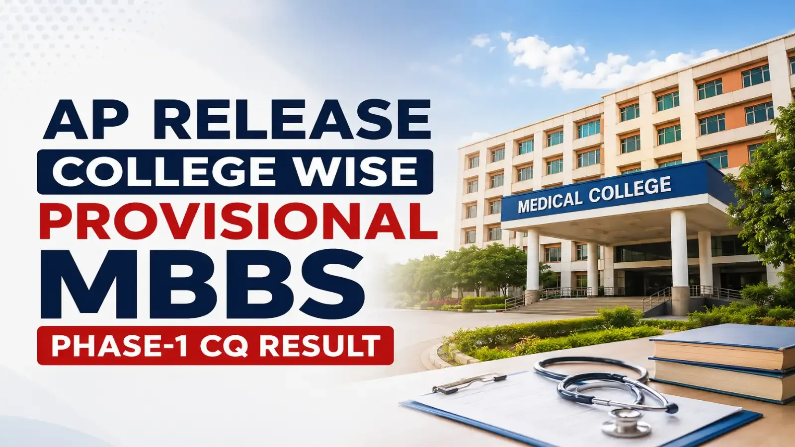 AP Release College Wise Provisional MBBS Phase-1 CQ Result