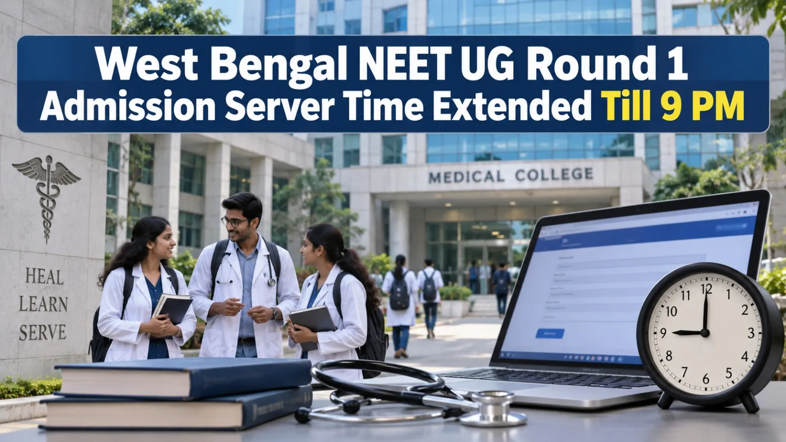 West Bengal NEET UG 2026 Round 1 Admission Server Time Extended