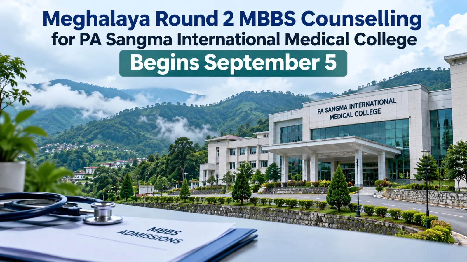 Meghalaya Round 2 MBBS Counselling for PA Sangma International Medical College Begins September 5