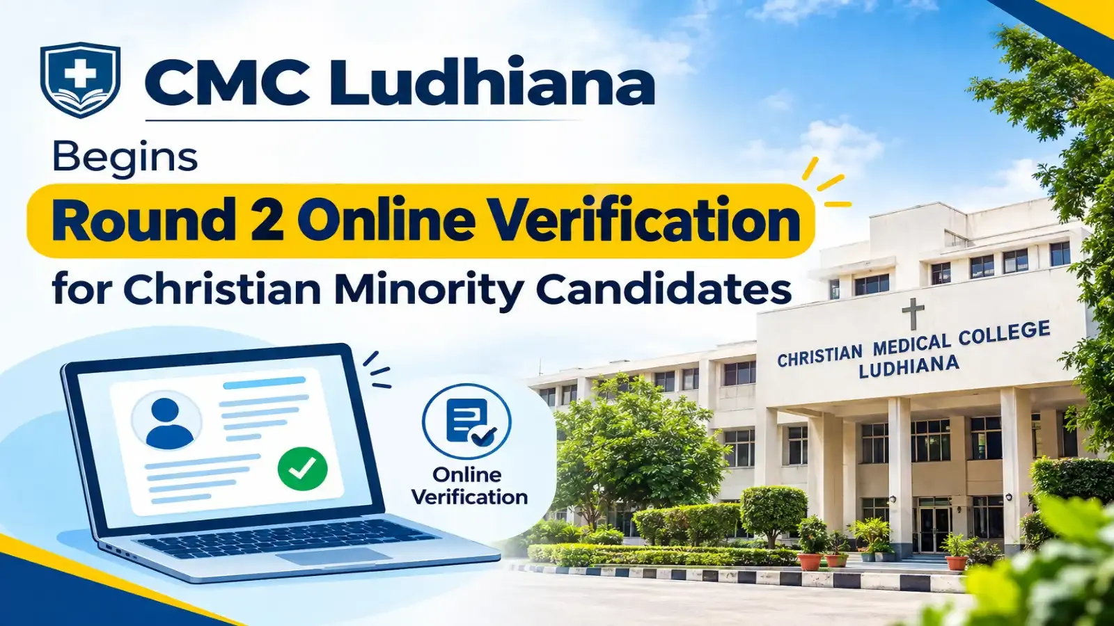 CMC Ludhiana Begins Round 2 Online Verification for Christian Minority Candidates