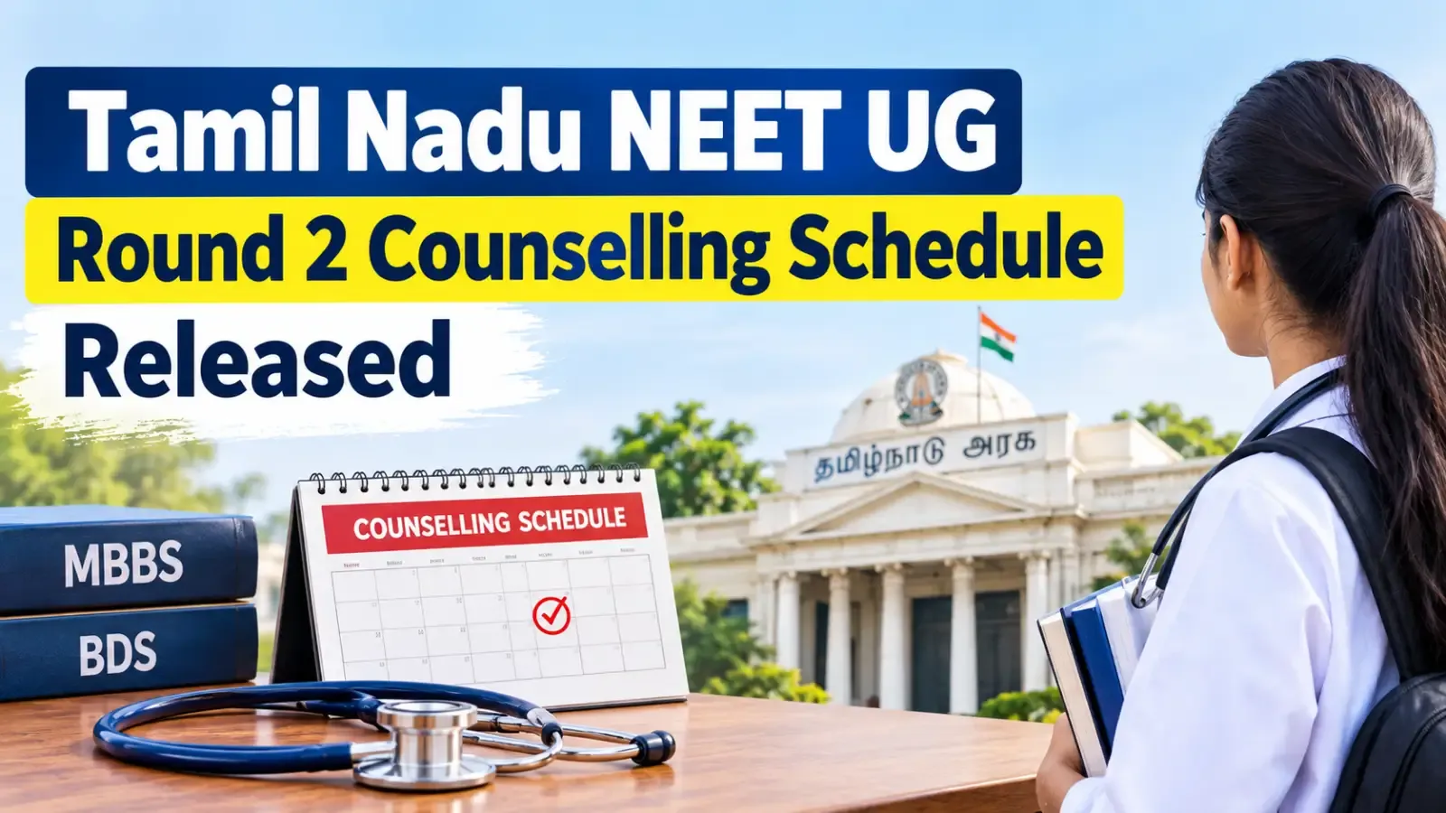 Tamil Nadu NEET UG Round 2 Counselling Schedule Released