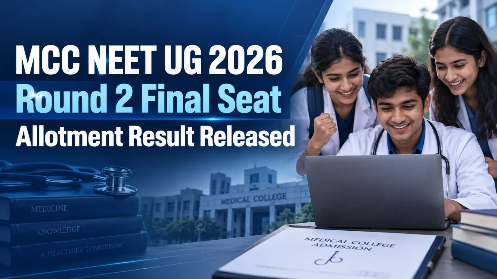 MCC NEET UG Round 2 Final Seat Allotment Result Released