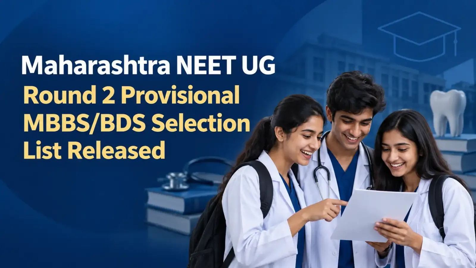 Maharashtra NEET UG Round 2 Provisional MBBS/BDS Selection List Released