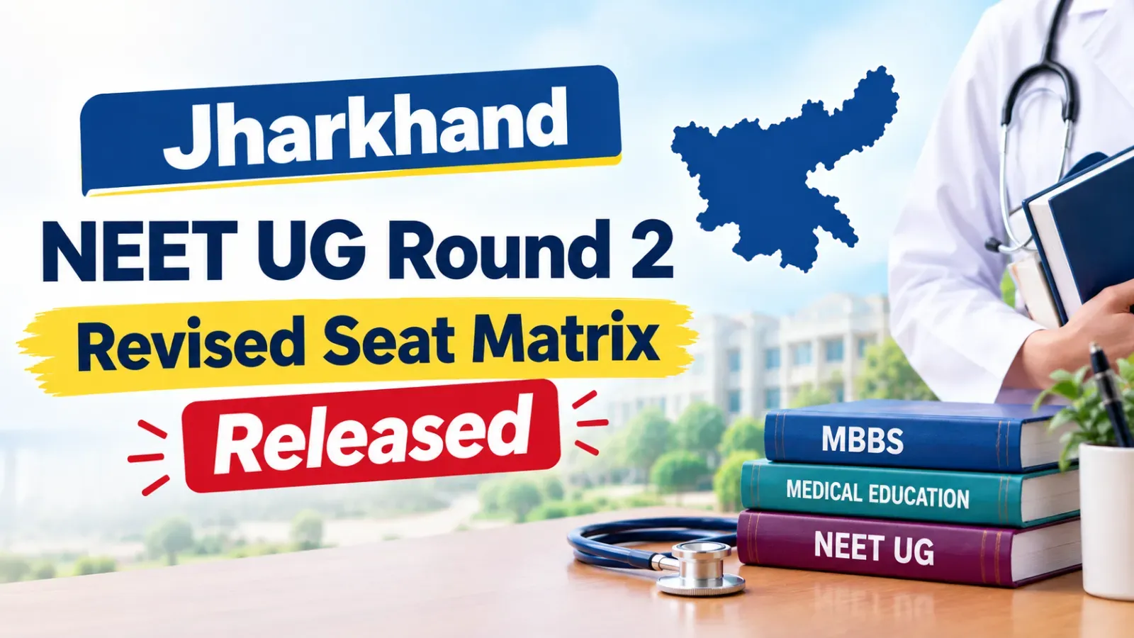 Jharkhand NEET UG Round 2 Revised Seat Matrix Released