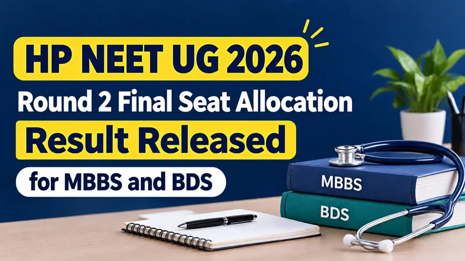 HP NEET UG Round 2 Final Seat Allocation Result Released for MBBS and BDS