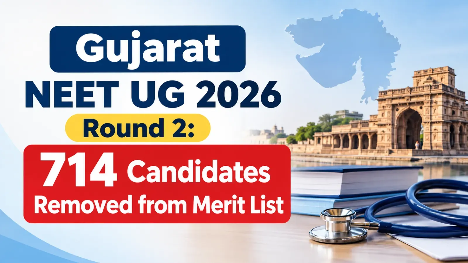 Gujarat NEET UG 2026 Round 2: 714 Candidates Removed from Merit List