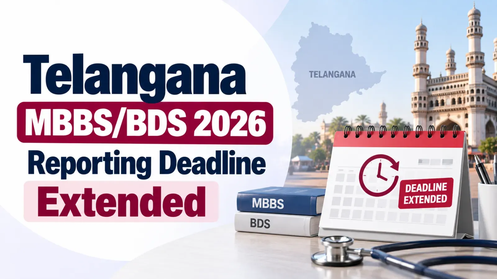 Telangana MBBS/BDS 2026 Reporting Deadline Extended