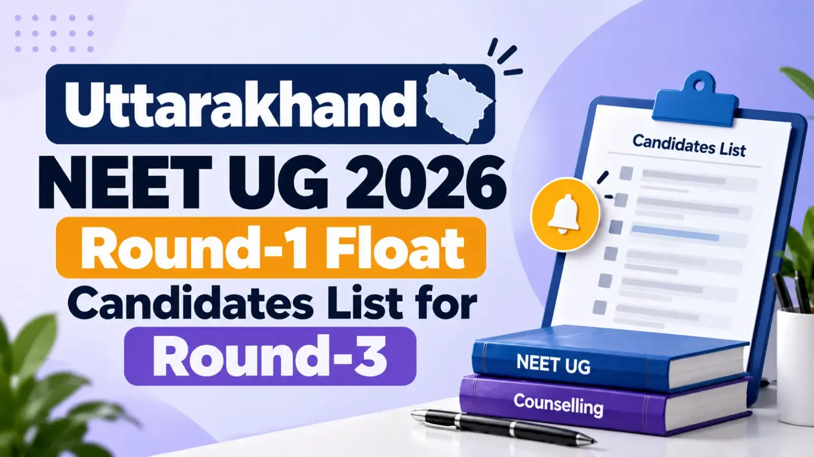 Uttarakhand NEET UG 2026 Round 1 Float Candidates List for Round 3 has been released. Candidates can check the list for their latest counselling and allotment status.
