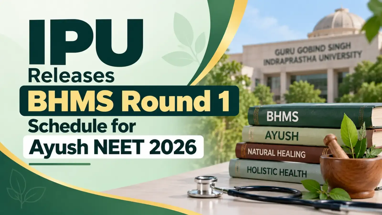 IPU has released the BHMS Round 1 schedule for AYUSH NEET 2026. Candidates can check the schedule and follow the prescribed timeline for the upcoming counselling activities.