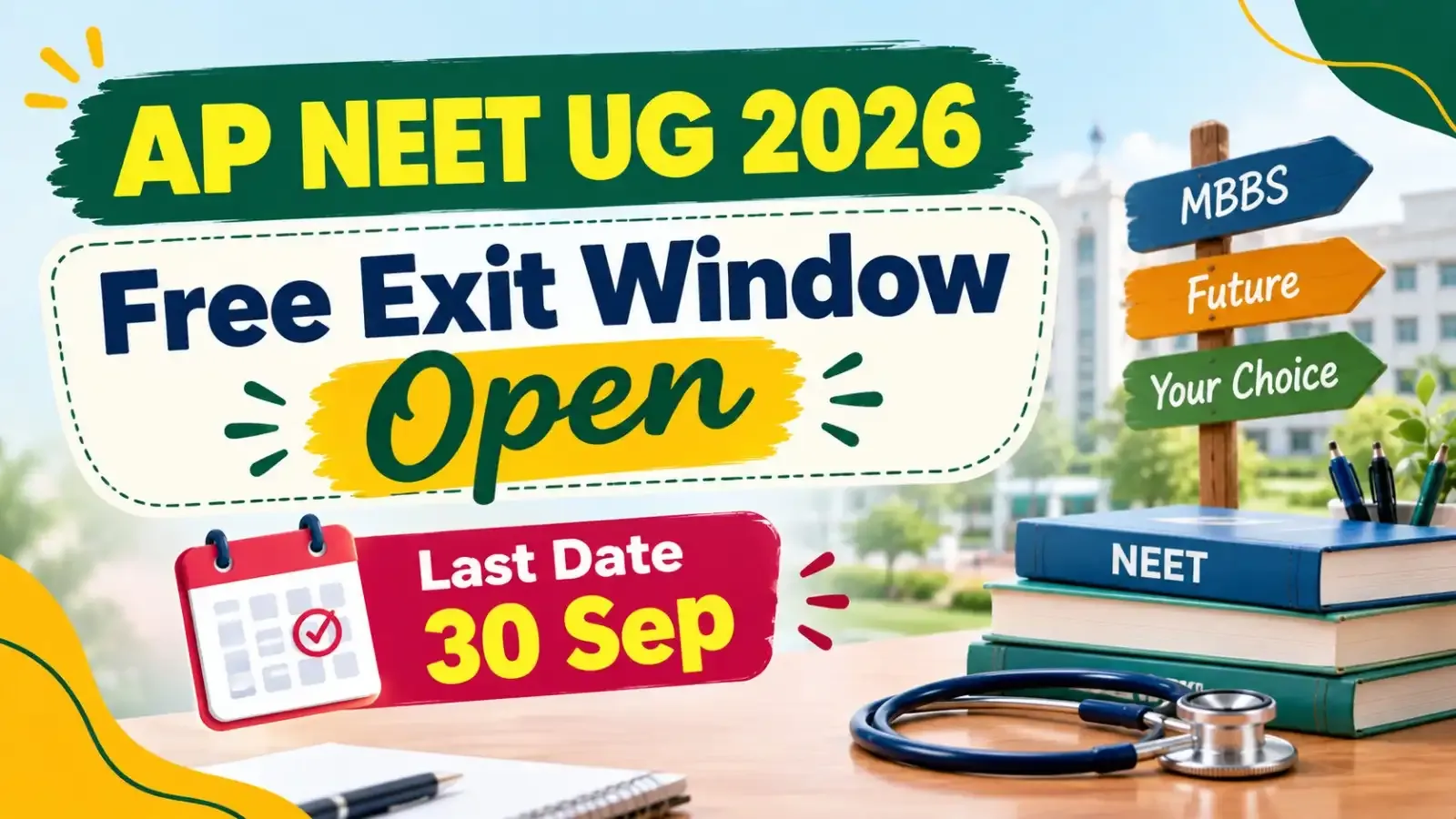 NTRUHS has opened a free exit facility for eligible NEET UG 2026 candidates. Candidates who wish to withdraw from their allotted seat.
