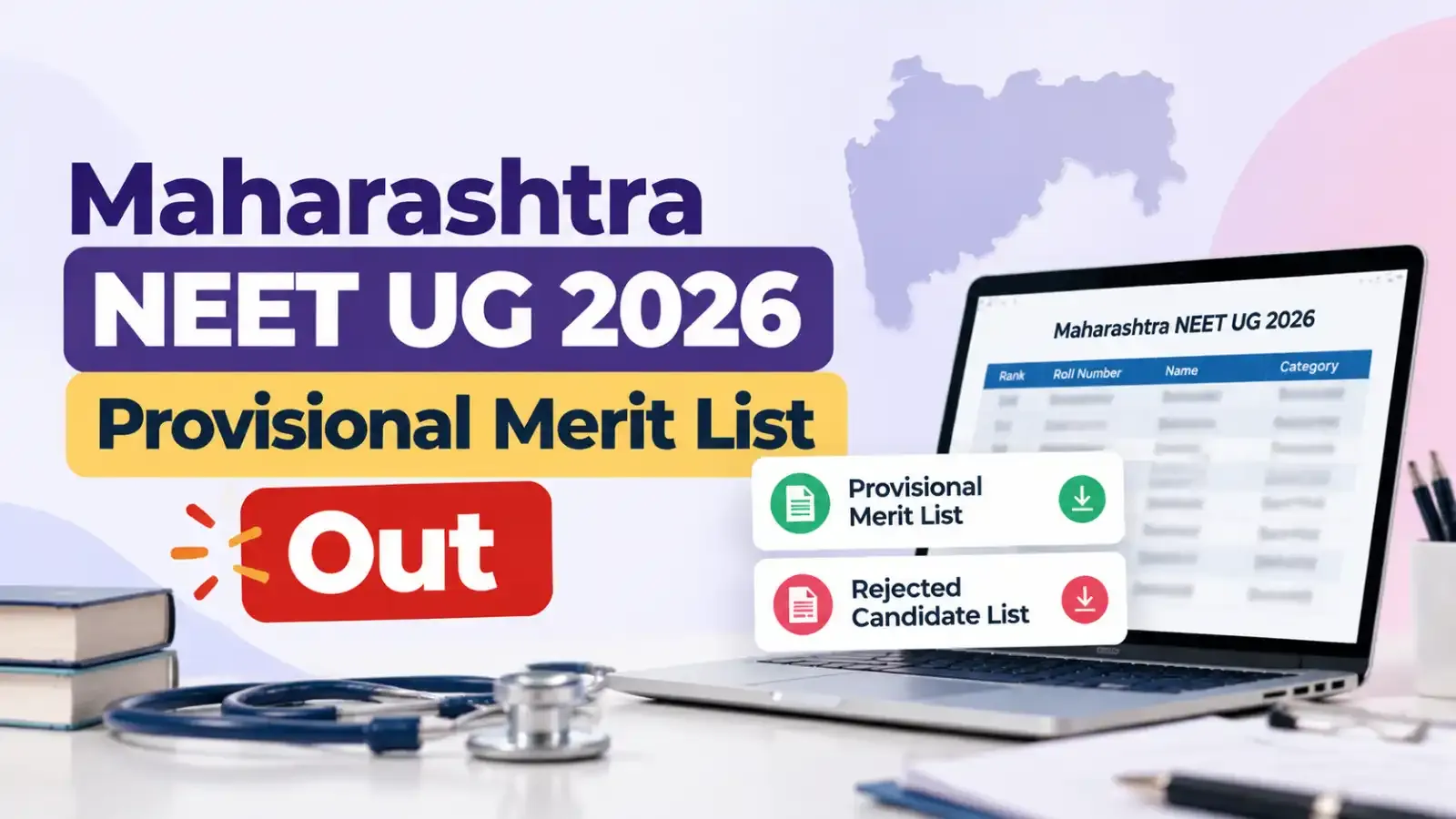 Maharashtra NEET UG 2026 Provisional Merit List Out: Candidates can now check their provisional merit rank and other details through the official counselling portal.