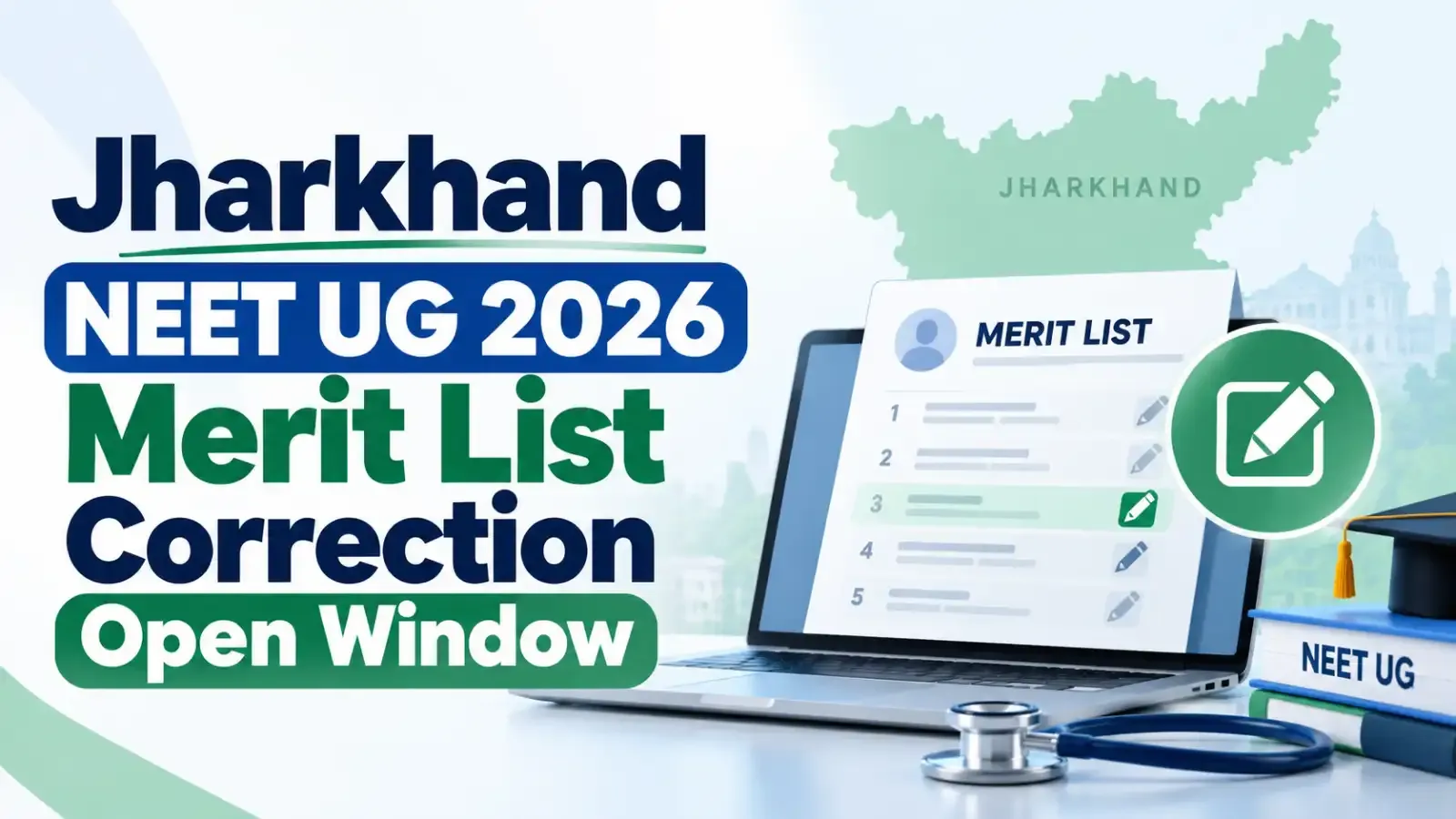 Jharkhand NEET UG 2026 Merit List Correction Begins! Candidates can review their merit list details and request corrections from 14 October 2026.