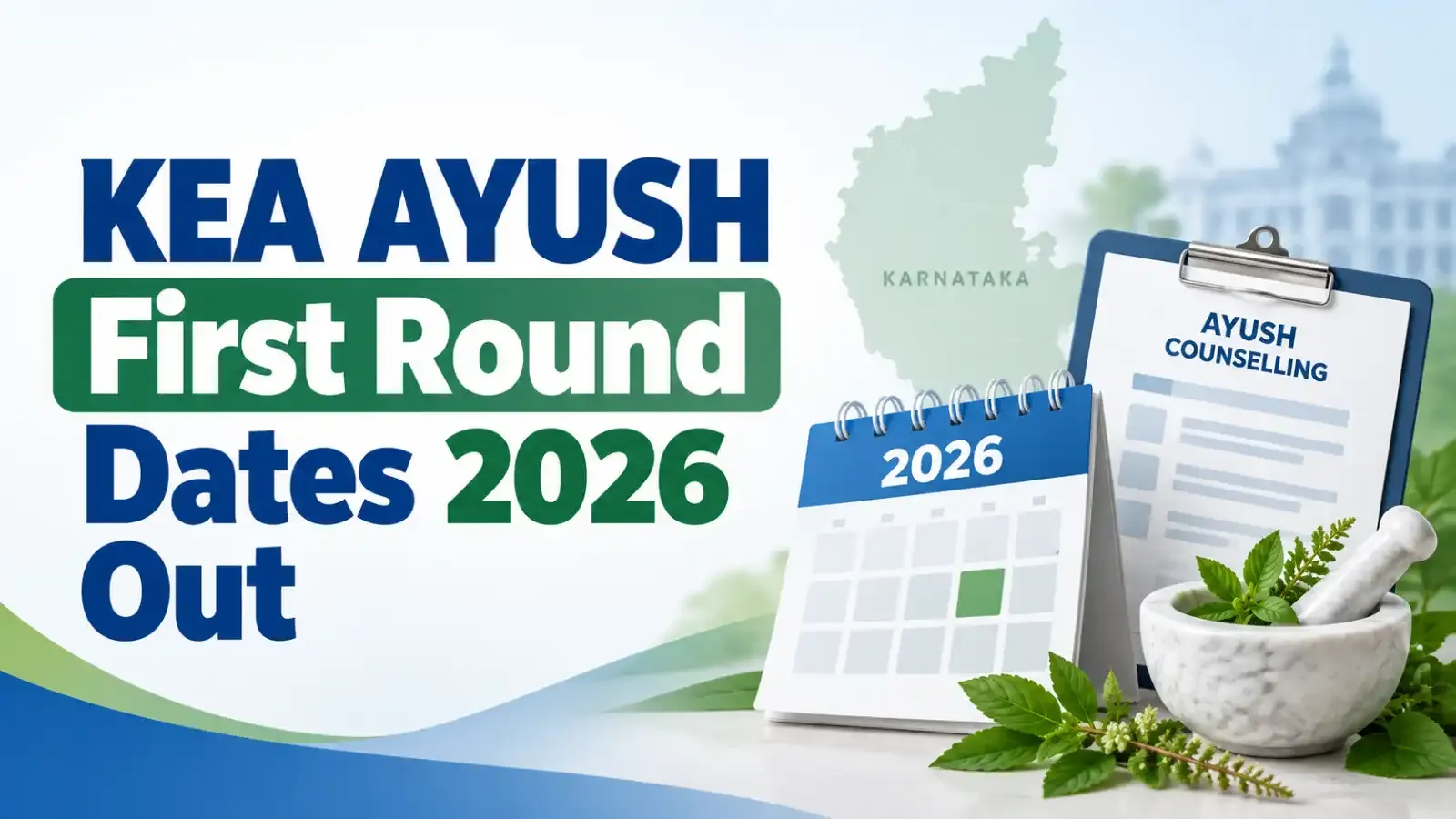 Candidates can check the counselling schedule, option entry deadlines, seat allotment dates and important admission updates for Karnataka AYUSH counselling.