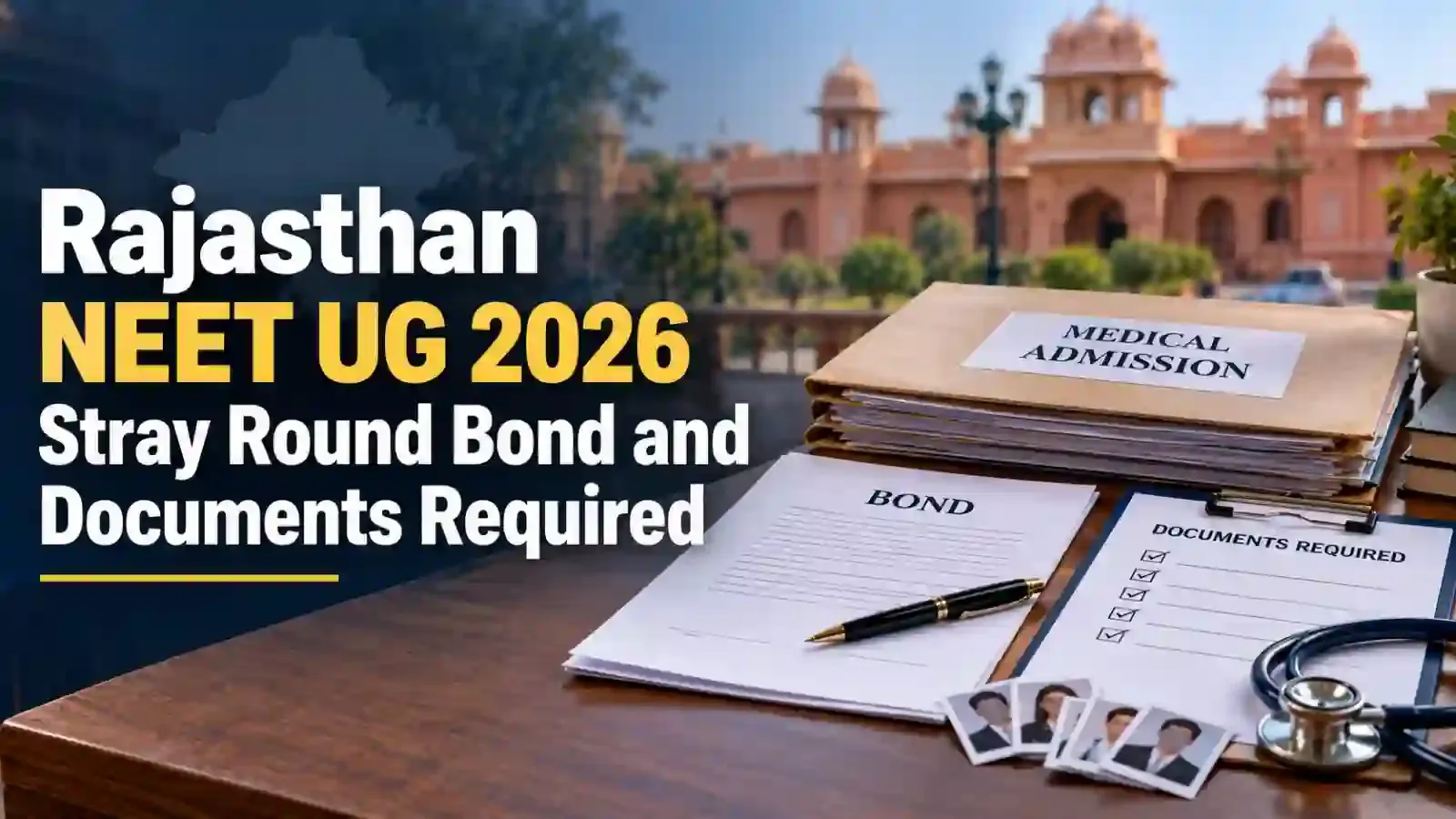 Rajasthan NEET UG 2026 Stray Round: Bond and Documents Required for Admission