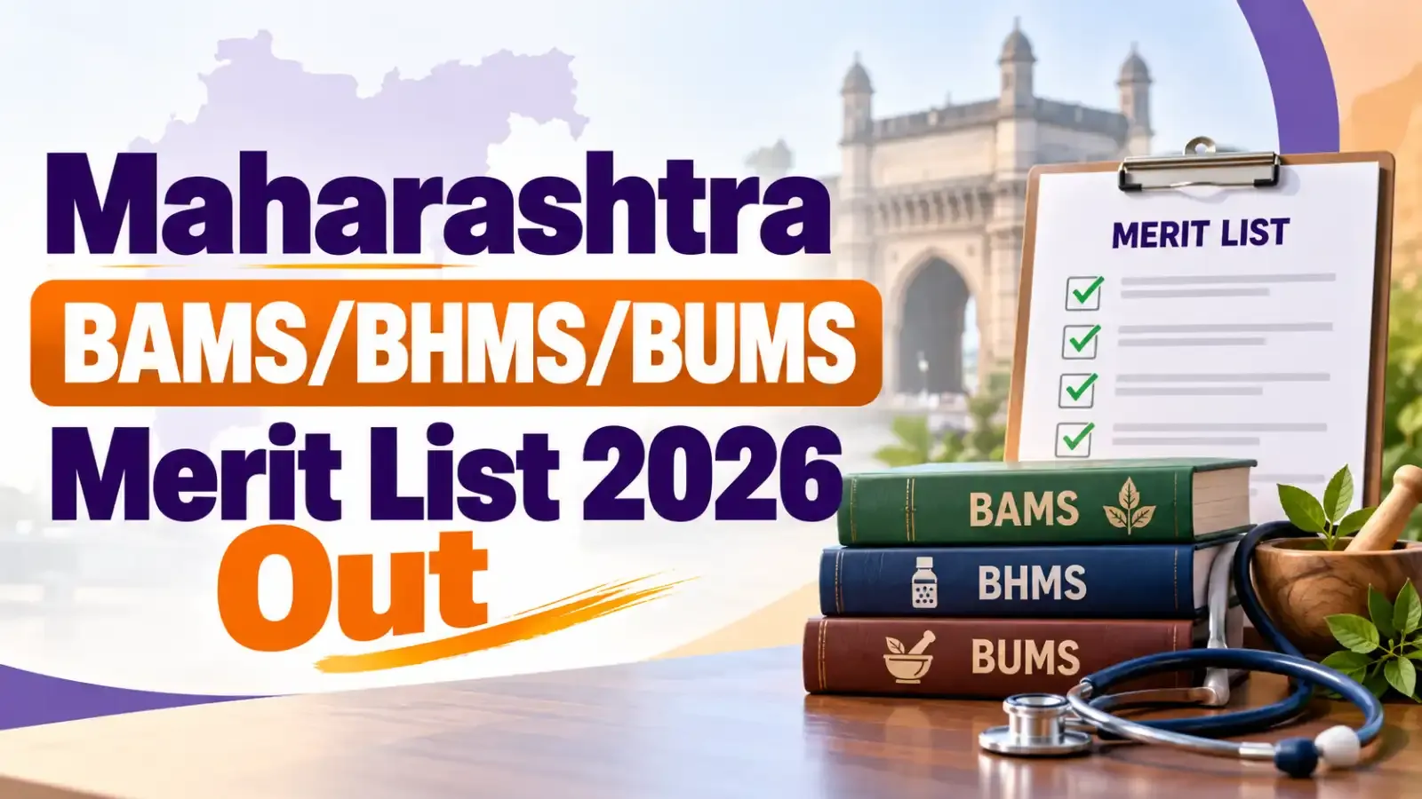 Maharashtra BAMS/BHMS/BUMS Merit List 2026 is out now. Candidates can check their merit status and prepare for the next step of the AYUSH counselling process.