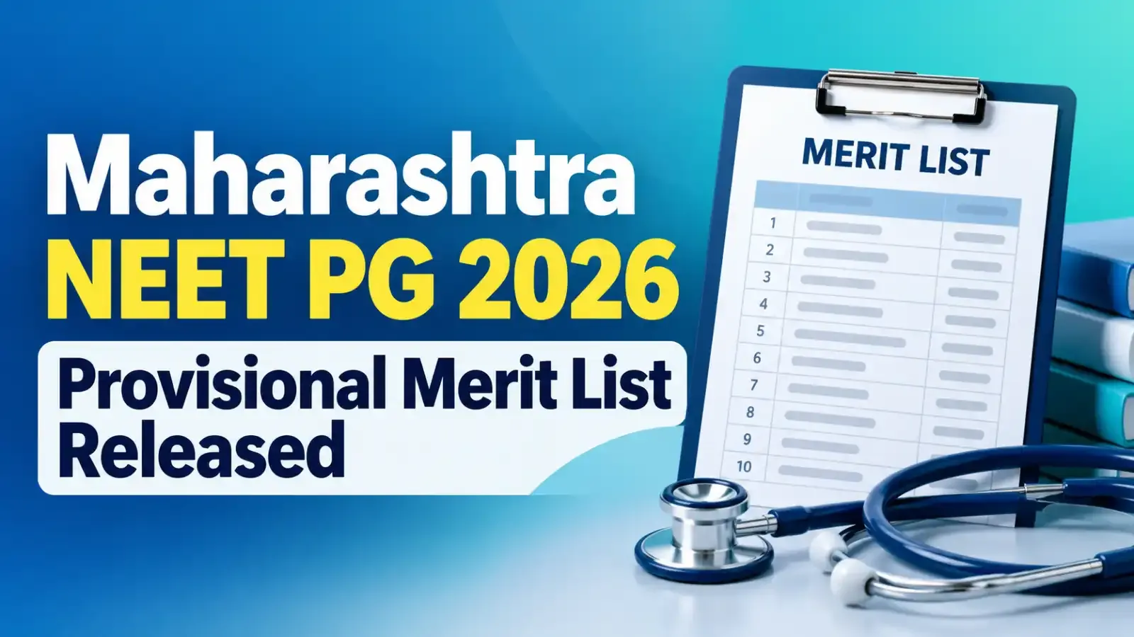 Maharashtra NEET PG 2026 Provisional Merit List Released. Candidates can check their merit status and stay updated for the next counselling steps.