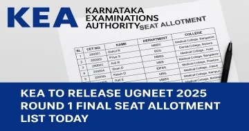 KEA to Release UGNEET 2025 Round 1 Final Seat Allotment List Today
