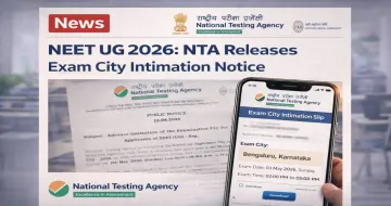 NEET UG 2026: National Testing Agency Releases Exam City Intimation Notice
